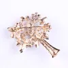 New Christmas Tree Brooches For Women Vintage Multi-Colored Christmas Tree Rhinestone Brooch Pin Wedding Party Jewelry