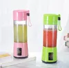 380ml Personal Blender Portable Mini Blender USB Juicer Cup Electric Juicer Bottle Fruit Vegetable Tools with sea shipping CCA12075 100pcs