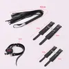 10 Pcs/set Sex Toys For Women Leather With Plush Handcuffs Whip Nipple Clamps Rope Bondage Set Adult Games T200410