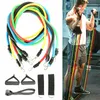 Expédition 24h, 11pcs / set Corde de traction Exercices de fitness Bandes de résistance Tubes en latex Pédale Excerciser Body Training Workout Elastic Band FY7007