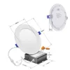 Plafonnier encastré ultra fin 15 W 6 pouces avec boîte de jonction, blanc froid 4000 K 5000 K 6000 K, downlight anti-canne à intensité variable, lot de 12