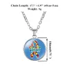 Nuevos niños Collares de conciencia del autismo para niños Niños Caborracas de vidrio Cabochon Collar Collar Fashion Inspirational Caring Joyería