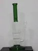 Green Jardiniere Beaker Bong en verre Narguilé Brûleur à mazout Dip Rigs avec bol de 14 mm pour fumer Chisha Shisha