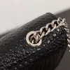 Women Bag Borse Classica vendita calda Stile Catena Oro Argento grano del coccodrillo della pelle bovina genuina Flap Borse con la scatola di pietra