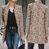 Kvinnor leopard sexig vinter varm jacka ny vind kappa cardigan leopard print lång kappa chaqueta mujer sh190920