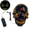 Halloween Masque LED purge Masque Light Up Scary Skull Masques incandescentes adultes Enfants Halloween Party Rave Masques 10 couleurs ZZA1181