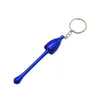 Kolorowe aluminiowe Keychain Keychain Mini Palenie Metalowa Rura tytoniowa Tanie rury tytoniu grzybowego do palenia suchego zioła