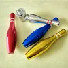 Newest Bowling Bottle Mini Mullet Style Aluminum Metel Smoking Filter Pipes Colorful Tobacco Pipes Cigarette Holder Small Fliter Hang Pipes