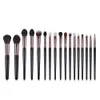 17 PCS Ensemble de pinceaux de maquillage professionnels mettant en évidence le fond de teint en poudre pour les lèvres, le fard à joues, le mélange d'ombres à paupières, le pinceau cosmétique, les kits de maquillage