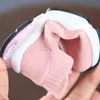 Nuove scarpe da bambino morbide Calze moda Scarpe da ginnastica per ragazzi Scarpe da bambina rosa Scarpe da bambino per bambini Scarpe da ginnastica alte per bambini 15-19 #