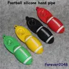 Portable Silicone Hand pipe Smoking Herb Cigarette Filter Holder pipes color football tobacco pipe