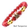 Gold Crown Beaded Couple Strands bracelets men and women new micro-inlaid zircon Yoga Chakra Jewelry Bangle Jewelry