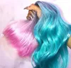 Malaysian Body Wave Hair Lace Front Human Hair Wigs Head Seam Ombre 3 Color Frontal Wig