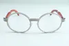 natural wood legs optical glasses 7550178-B high quality whole diamond wrapped glasses frame size: 55-22-135mm