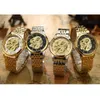 Luxury Dragon Skeleton Automatic Mechanical Watches For Men Wrist Watch Stainless Steel Strap Gold Clock Waterproof Mens Relogio Y225W