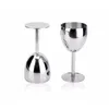 Stainless Steel Wine Glass 180ml Drinking Cup Champagne Goblet Double Wall Insulated Metal Barware Kitchen Tools