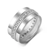 Moda Spersonalizowane Grawerowane Nazwa Pierścienie Dla Kobiet Dostosowany Rocznica Pierścionek zaręczynowy z Cubic Cyrkon Biżuteria Prezenty