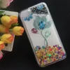 Ciekły brokat QuickSand Case Sparkly TPU Kolorowa pokrywa kwiatowa dla LG Aristo 5 4 plus K51 Stylo 6 V50 Moto G7 Power E7