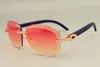 2019 Lente per incisione DHL 8300715-B occhiali da sole moda piccola visiera parasole con diamanti lente per occhiali da sole in legno nero naturale 3 0 245A
