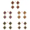 NewFashion – boucles d'oreilles en métal doré et verre pour femmes, style Boho, bijoux de fête de mariage