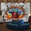 Custom 3D Murals Tapete Gitarre Rock Graffiti Kunst gebrochener Ziegelmauer KTV Bar Werkzeug Home Dekoration Wandmalerei Wandmalerei Fresco344L