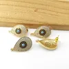 water-drop eye Stud Earrings Post with Loop Hanger CZ Micro Paved for DIY Women Jewelry Earring Findings ER1038