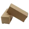 Bruin opvouwbare kraftpapier pakket dozen pure kleur gfit box lippenstift ambachtelijke essentiële olieroller fles opbergdoos 7 maten beschikbaar