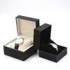 Czarny PU Leather Watch Box Fashion Watch and Jewelry Display Boxes Single Storage Mens Gift Case Case Package Box