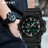 2019 Nuevos relojes deportivos SANDA para hombres, relojes de cuarzo militares de lujo de primeras marcas para hombres, relojes de pulsera impermeables S Shock, relogio masculino LY191213