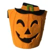 Halloween Cute Pumpkin Borse per bambini Smorfia Hallowmas Sacchi Accessori regalo Borse Borsa con coulisse Trucchi o giocattoli per bambini per feste di Halloween