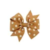 Baby Girls Bow Hairpin 20 Design Dot Bow Hair Clips Duckbill Clip Baby Barrettes Kids Headwear Girls Hair Clips 075267596