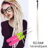 ombre loira dreads dreadlocks extensão de cabelo para mulheres homens handmade dreads ombre trançando pedaços de cabelo 1 strand crochet tranças penteados