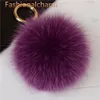 13 cm/5 "Cute Real Fox Fur Ball Pompom Charm Charchain Telefono Penderant Keyring Gift Nappe.