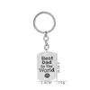 Best Dad in The World Keychains For Dad Latest Key Rings Jewelry Father's Day Birthday Gift Free shipping