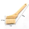 Wool Brush Barbecue Oil Butter Brush Basting Baking BBQ Tool Baste Kitchen Utensil Wooden Handle Natural with Independent Package