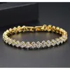 Nouveau Bracelet glacé pour femmes, Zircon cubique de mariage, 7mm, Bracelets de Tennis en laiton, couleur or argent, bijoux de luxe à la mode pour cadeau