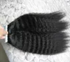 kinky straight Tape In Human Hair Extensions 40 pcs yaki human Hair Extension coarse yaki Tape adhesive Skin Weft PU Tape On Hair Extensions