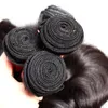 8 ~ 30inch mänsklig hår väft Obehandlad Virgin Indian Weaves 100% silkeslen raka 2 stycken Naturliga svarta färgbuntar