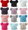 MOK Bonnets Bonnet Enfants Bonnets Tricotés Visière Enfants Hiver Automne Chapeaux Chauds Tisser Bonnets Garçons Filles Chapeau Casquette Décontractée Couvre-chef