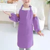 Gruppi di grembiuli tascabili artigianato Cucina da forno arte dipinta per bambini cucina per bambini pettorale per bambini grembiuli per bambini 15 colori personalizzabili db5149114