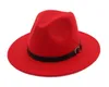 Hiver automne Imitation laine femmes hommes dames Fedoras haut Jazz chapeau européen américain casquettes rondes melon Hats1544289