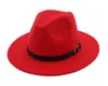 Winter Autumn Imitation Woolen Women Men Ladies Fedoras Top Jazz Hat European American Round Caps Bowler Hats4855056