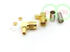 100pcs Gold RP-SMA male jack center right angle crimp RG58 RG142 LMR195 RF