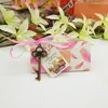 50 pcs/lot Antique ouvre-porte-clés en métal clé forme décapsuleur avec boîte à bonbons étiquette mariage Souvenir cadeau fête faveur fournitures