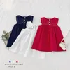 Kinder Designer Kleidung Mädchen Sommer Ärmellose Kleider Mädchen Baumwolle Leinen Spitze Kragen Petticoat Baby Mädchen Prinzessin Kleider Petticoat ZYQ263