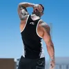 Masculino preto branco sem mangas camisetas de verão tanques masculinos coletes coletes homens respiráveis esportes fisos esportivos de camiseta de seca rápida e rápida