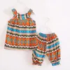 Barnkläder tjejer kläder sätter barn sommar strand outfits baby citron blommiga toppar pants passar barn blomma mode sundress shorts c4058