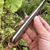 Coltello dritto di sopravvivenza di alta qualità D2 Lama a punto goccia con lucidatura a specchio Coltello a lama fissa con manico G-10 completo con fodero in pelle