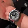 Ruimas Men039s Chronograph Watchs Luxury Top Brand Affiche Watch Watch Man Black Leather Quartz Wristwatch Male Army Relogios 5957329179