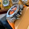 Taucher New 42mm Stahlgehäuse Königs 26703ST.OO.A070CA.01 orange Dial VK Quartz Chronograph Herren-Uhr Stoppuhr Gummisportuhr Watch_zone